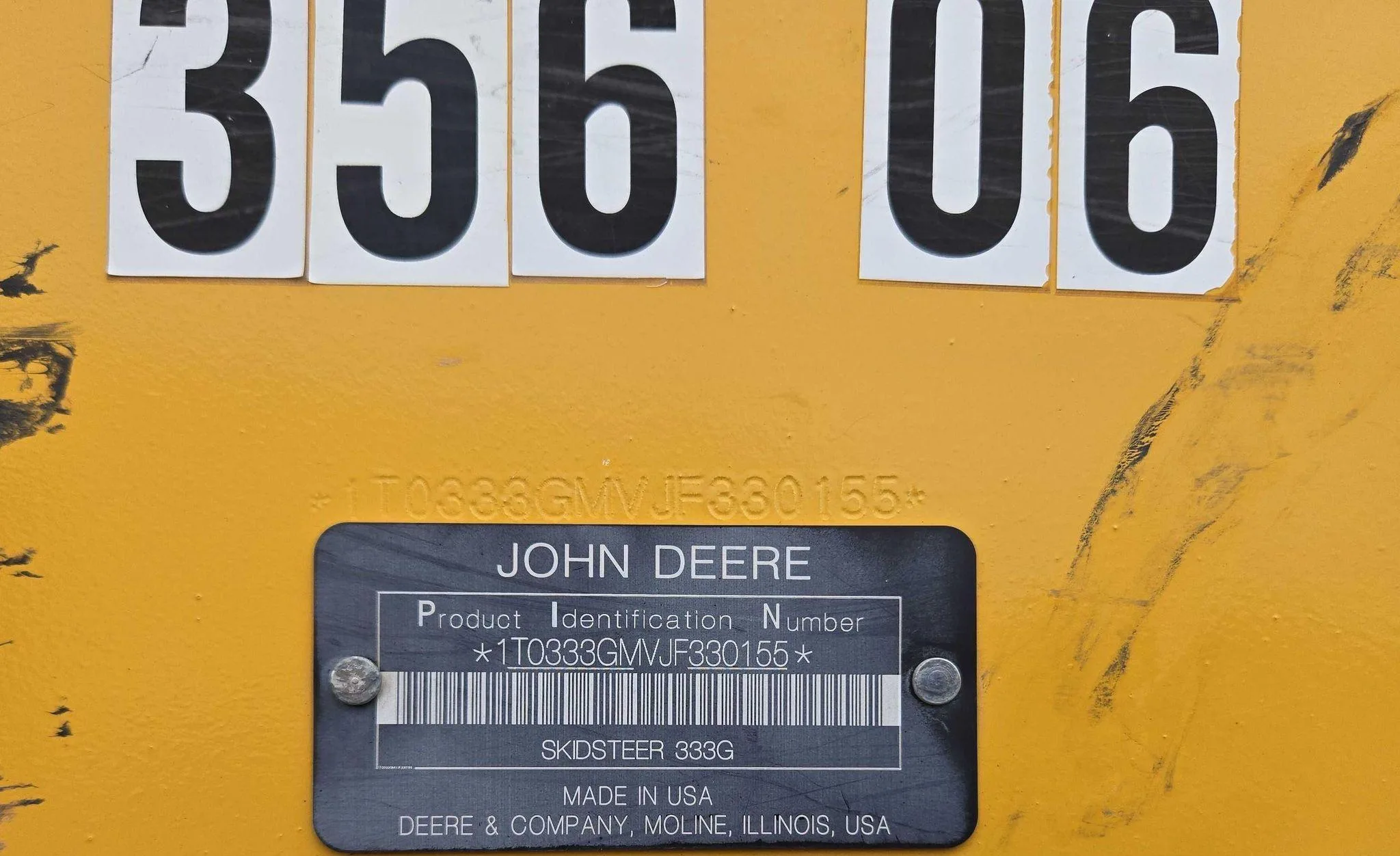 2018 John Deere 333G