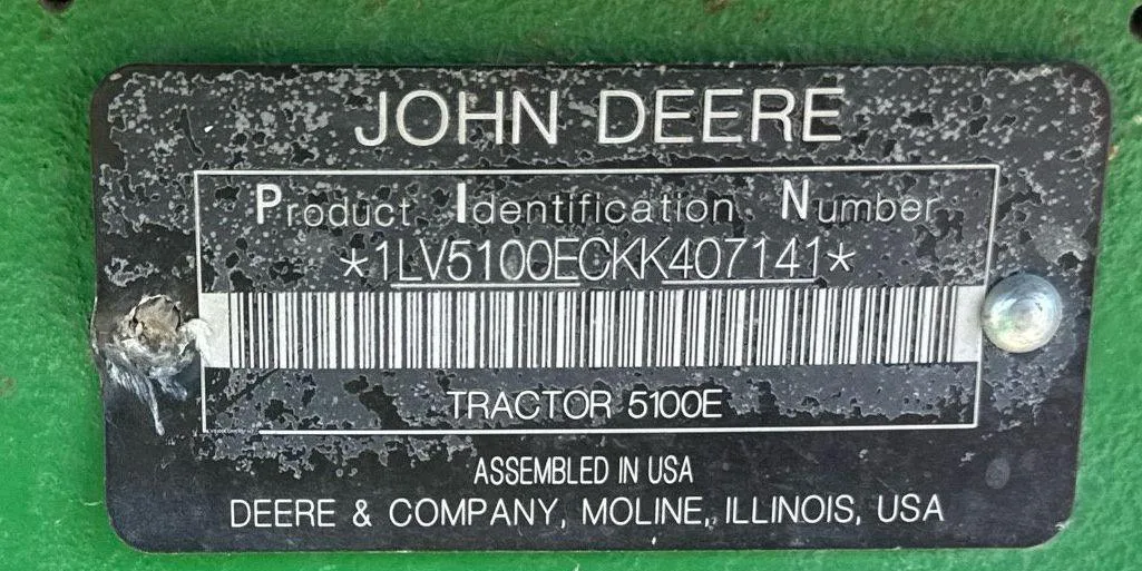 2019 John Deere 5100E