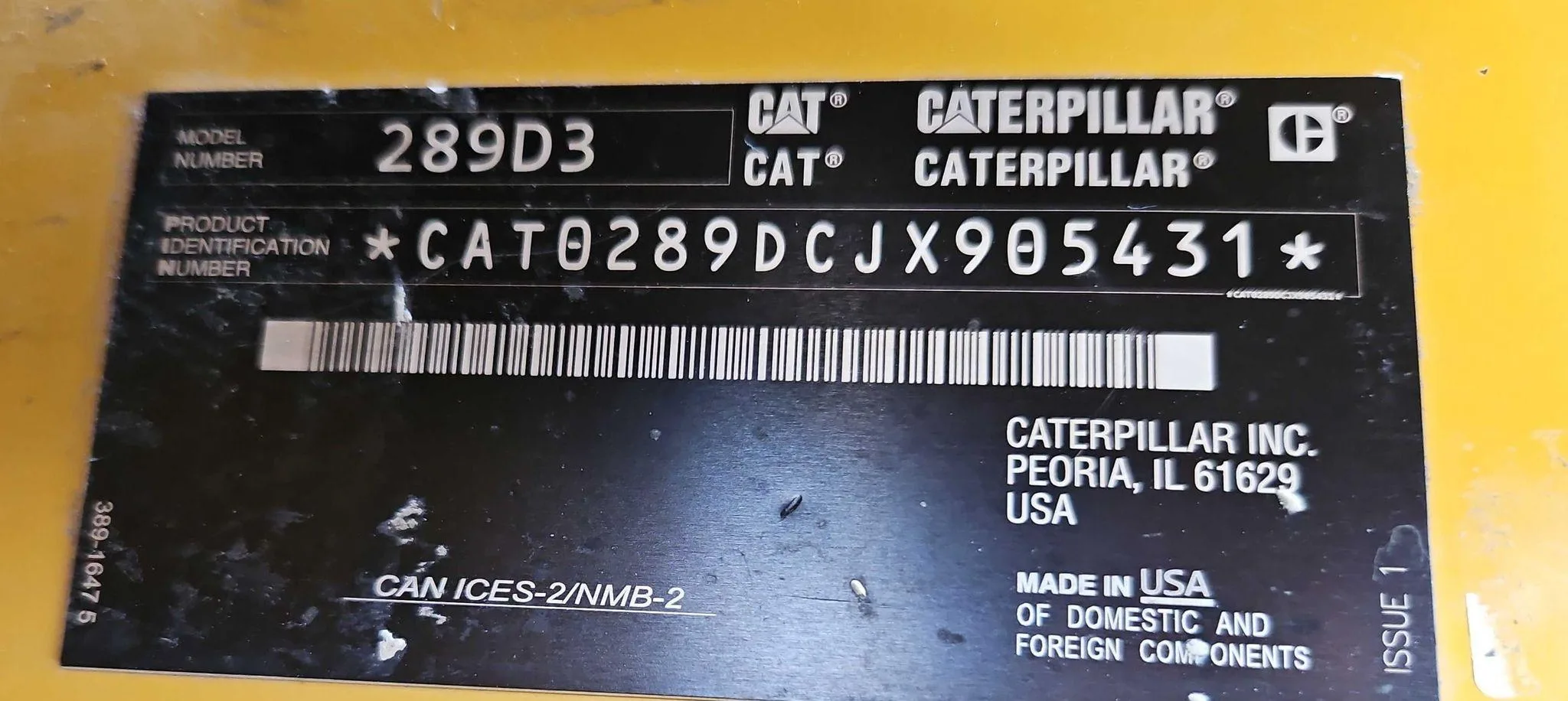 2021 Caterpillar 289D3